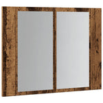 Speilskap Med Led Gammelt Tre 60X12X45 Cm Konstruert Tre