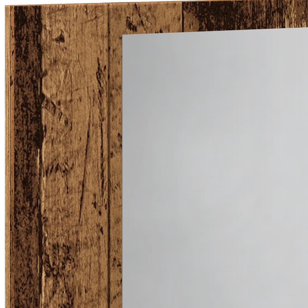 Speilskap Med Led Gammelt Tre 60X12X45 Cm Konstruert Tre