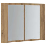 Speilskap Med Led Artisan Eik 60X12X45 Cm Konstruert Tre