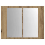 Speilskap Med Led Artisan Eik 60X12X45 Cm Konstruert Tre