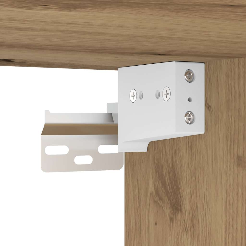Speilskap Med Led Artisan Eik 60X12X45 Cm Konstruert Tre