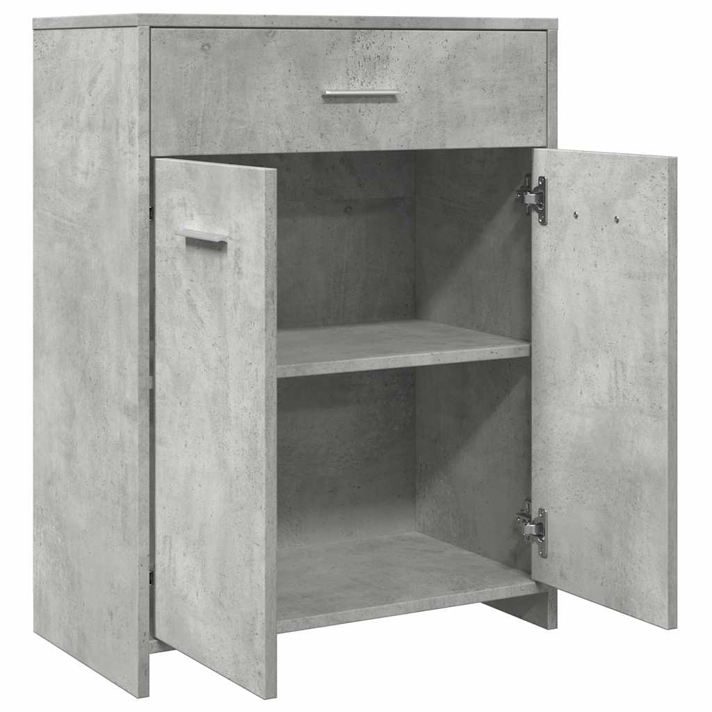 Baderomsskap Betonggrå 60X33X80 Cm Sponplate