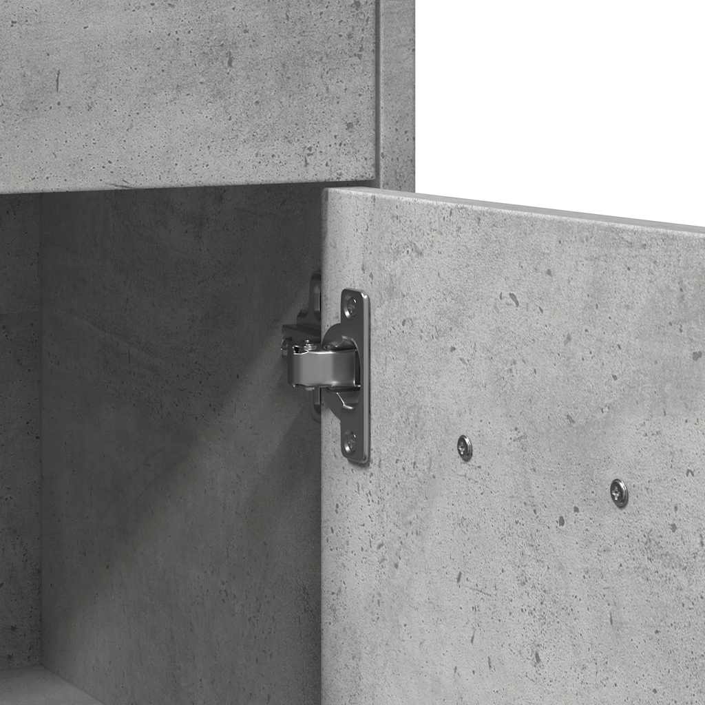 Baderomsskap Betonggrå 60X33X80 Cm Sponplate