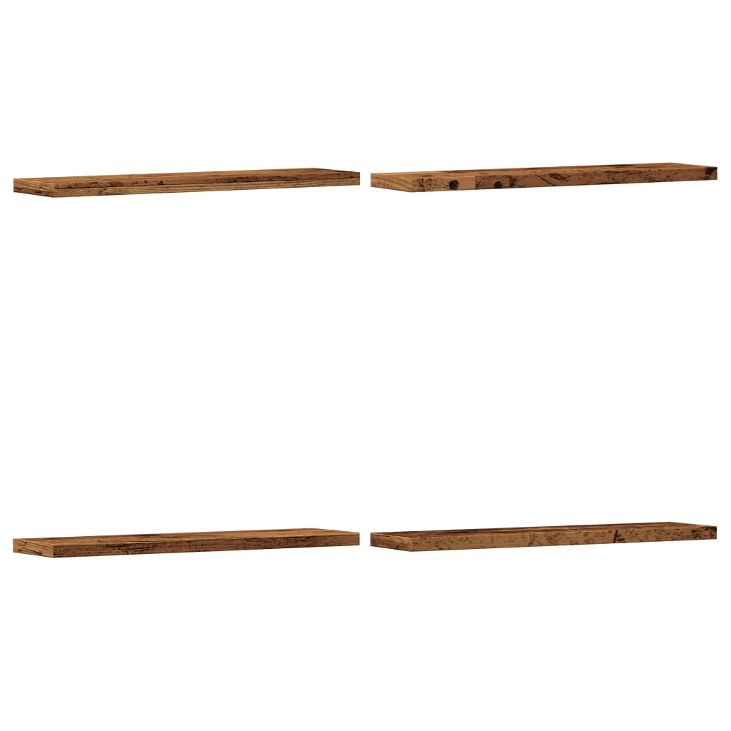 Vegghyller 4 Stk Gammelt Tre 40X10X1,5 Cm Konstruert Tre