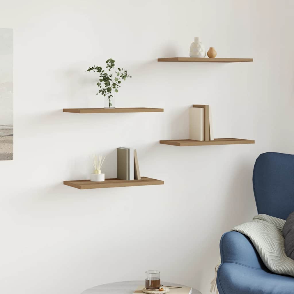 Vegghyller 4 Stk Artisan Eik 40X20X1,5 Cm Konstruert Tre