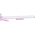 Hylleplater 4 Stk Gammelt Tre 60X10X1,5 Cm Konstruert Tre