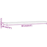 Vegghyller 4 Stk Gammelt Tre 60X20X1,5 Cm Konstruert Tre