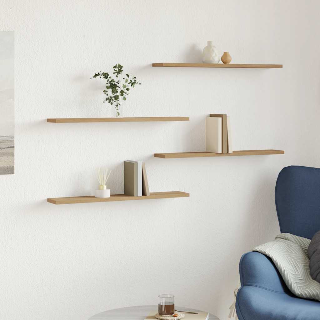 Vegghyller 4 Stk Artisan Eik 60X20X1,5 Cm Konstruert Tre