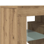 Tv-Benk Med Led-Lys Artisan Eik 120X36,5X40 Cm Konstruert Tre