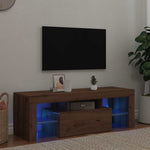 Tv-Benk Med Led-Lys Artisan Eik 120X36,5X40 Cm Konstruert Tre