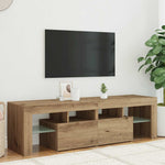 Tv-Benk Med Led-Lys Artisan Eik 140X36,5X40 Cm Konstruert Tre