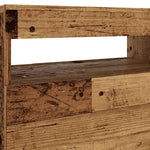 Tv-Benk Med Led-Lys Gammelt Tre 120X35X40 Cm Konstruert Tre