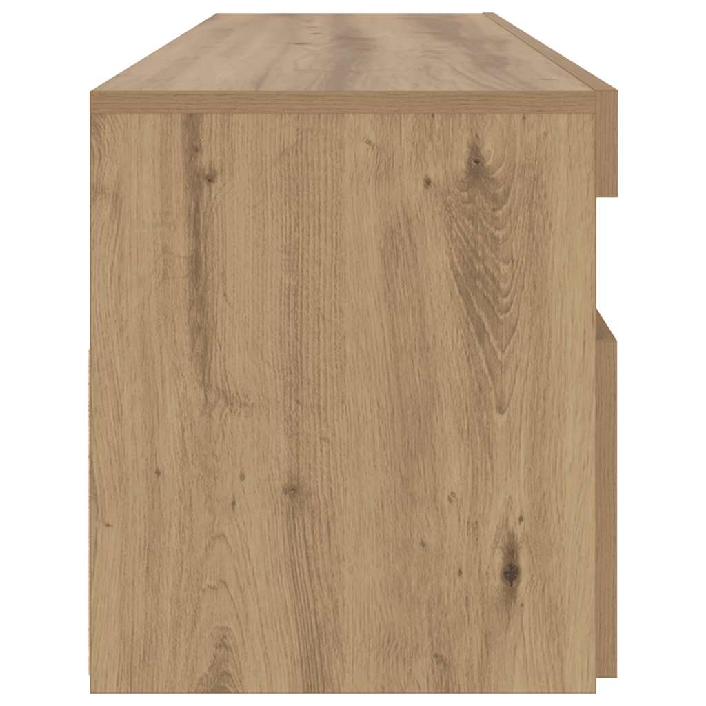 Tv-Benk Med Led-Lys Artisan Eik 90X35X40 Cm Konstruert Tre