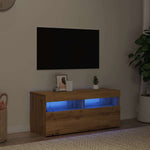 Tv-Benk Med Led-Lys Artisan Eik 90X35X40 Cm Konstruert Tre