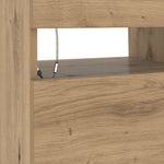 Tv-Benk Med Led-Lys Artisan Eik 90X35X40 Cm Konstruert Tre