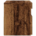 Tv-Benk Med Led-Lys Gammelt Tre 60X35X40 Cm Konstruert Tre