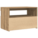 Tv-Benk Med Led-Lys Artisan Eik 60X35X40 Cm Konstruert Tre