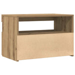 Tv-Benk Med Led-Lys 2 Stk Artisan Eik Konstruert Tre