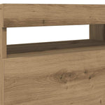 Tv-Benk Med Led-Lys 2 Stk Artisan Eik Konstruert Tre