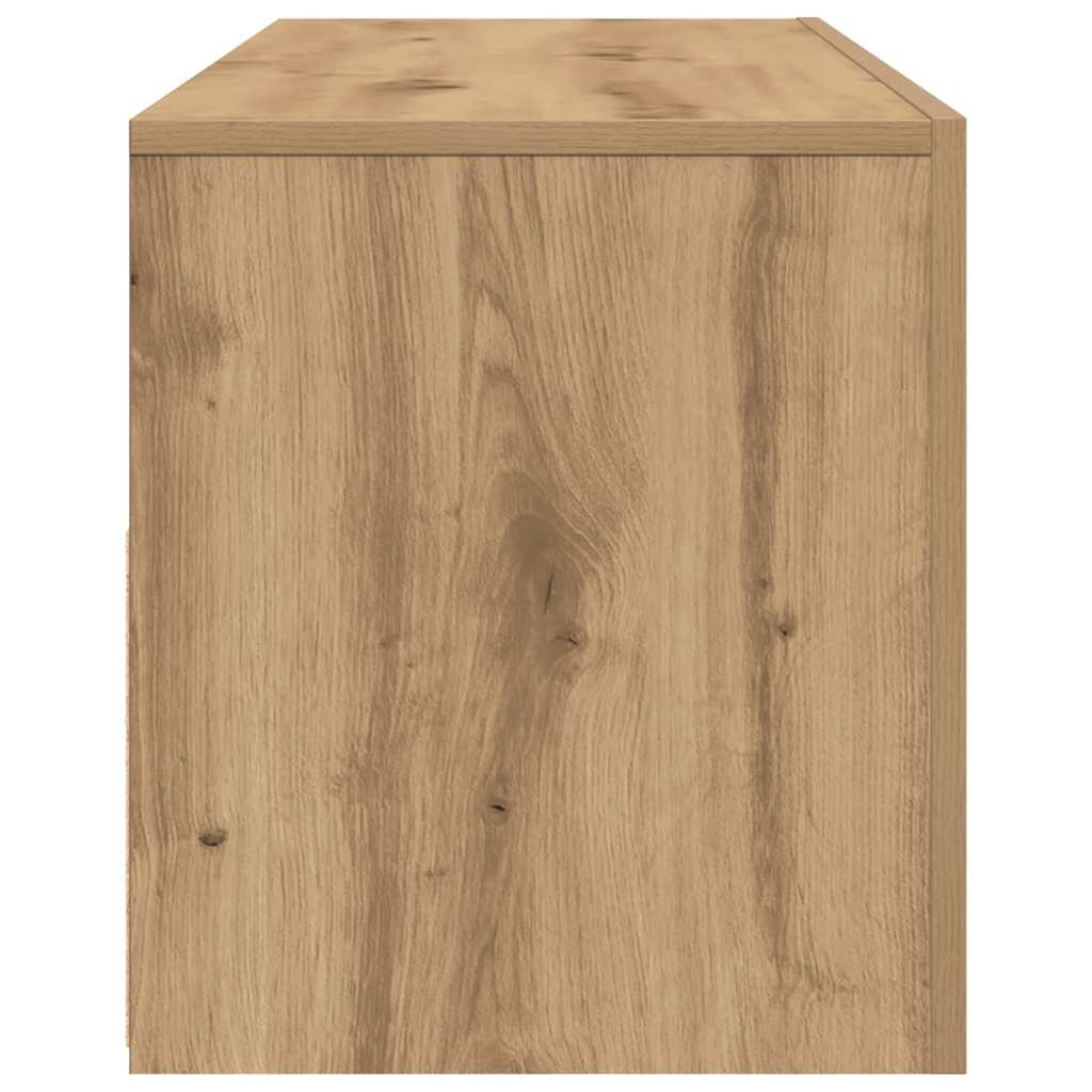 Tv-Benk Med Led-Lys Artisan Eik 120X35X40 Cm Konstruert Tre