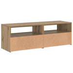 Tv-Benk Med Led-Lys Artisan Eik 120X35X40 Cm Konstruert Tre