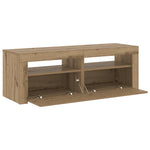 Tv-Benk Med Led-Lys Artisan Eik 120X35X40 Cm Konstruert Tre
