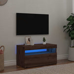 Tv-Benk Med Led-Lys Artisan Eik 75X35X40 Cm Konstruert Tre