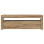 Tv-Benk Med Led-Lys Artisan Eik 120X35X40 Cm Konstruert Tre