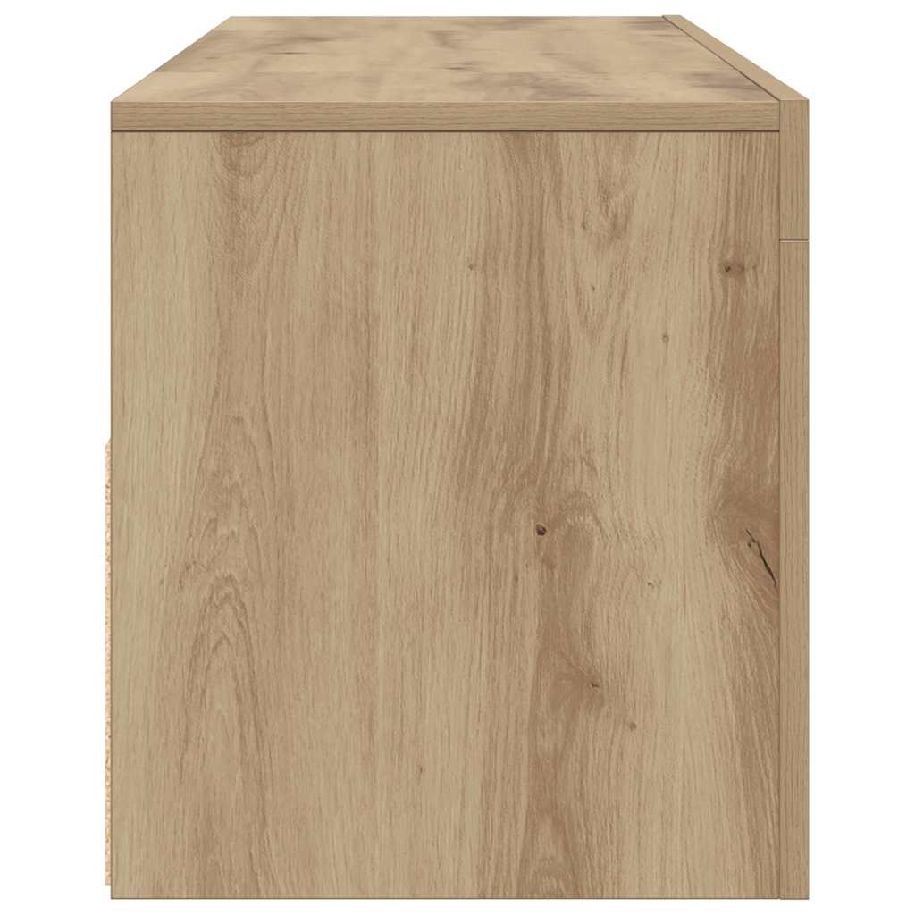 Tv-Benk Med Led-Lys Artisan Eik 120X35X40 Cm Konstruert Tre