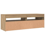 Tv-Benk Med Led-Lys Artisan Eik 120X35X40 Cm Konstruert Tre