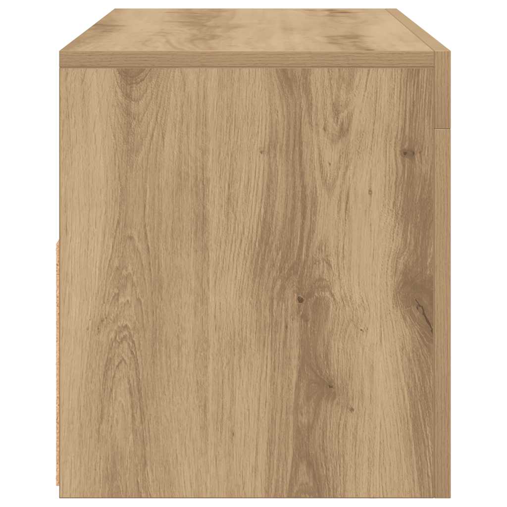 Tv-Benk Med Led-Lys Artisan Eik 90X35X40 Cm Konstruert Tre