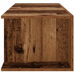 Tv-Benk Med Led-Lys Gammelt Tre 135X39X30 Cm Konstruert Tre