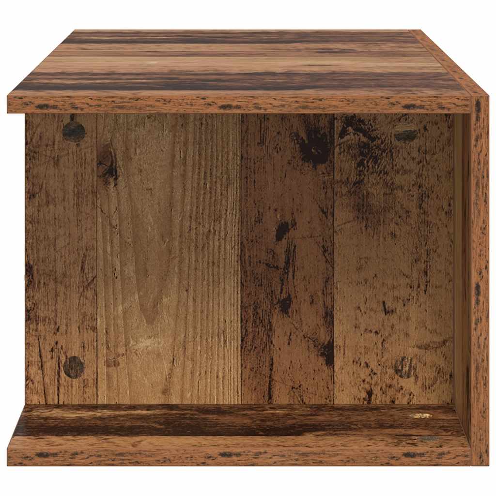 Tv-Benk Med Led-Lys Gammelt Tre 90X39X30 Cm Konstruert Tre