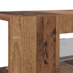 Tv-Benk Med Led-Lys Gammelt Tre 90X39X30 Cm Konstruert Tre