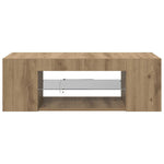 Tv-Benk Med Led-Lys Artisan Eik 90X39X30 Cm Konstruert Tre