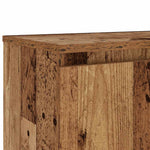 Tv-Benk Med Led-Lys Gammelt Tre 120X30X36 Cm Konstruert Tre