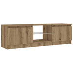 Tv-Benk Med Led-Lys Artisan Eik 120X30X36 Cm Konstruert Tre