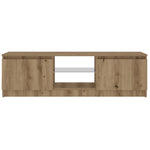 Tv-Benk Med Led-Lys Artisan Eik 120X30X36 Cm Konstruert Tre