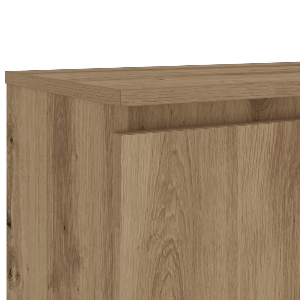 Tv-Benk Med Led-Lys Artisan Eik 120X30X36 Cm Konstruert Tre