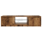 Tv-Benk Med Led-Lys Gammelt Tre 140X40X36 Cm Konstruert Tre