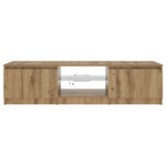 Tv-Benk Med Led-Lys Artisan Eik 140X40X36 Cm Konstruert Tre