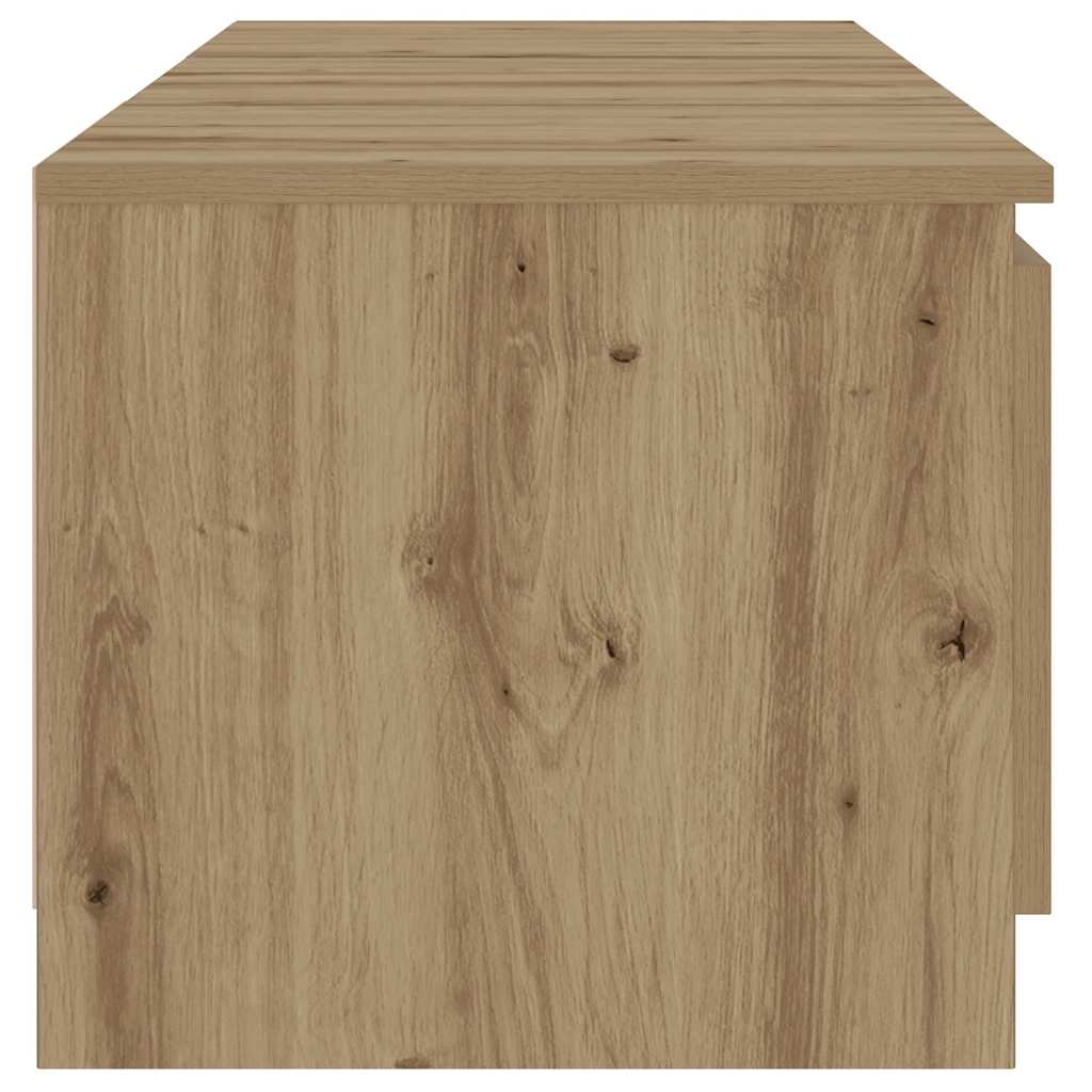 Tv-Benk Med Led-Lys Artisan Eik 140X40X36 Cm Konstruert Tre