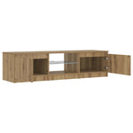 Tv-Benk Med Led-Lys Artisan Eik 140X40X36 Cm Konstruert Tre