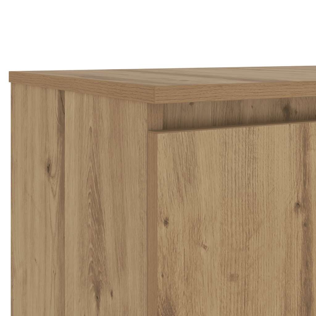 Tv-Benk Med Led-Lys Artisan Eik 140X40X36 Cm Konstruert Tre