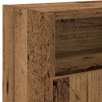 Tv-Benk Med Led-Lys Gammelt Tre 120X30X50 Cm Konstruert Tre
