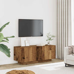 Tv-Benk Gammelt Tre 100X35X40 Cm Konstruert Tre