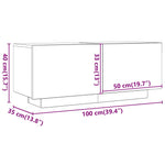 Tv-Benk Gammelt Tre 100X35X40 Cm Konstruert Tre