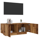 Tv-Benk Gammelt Tre 100X35X40 Cm Konstruert Tre