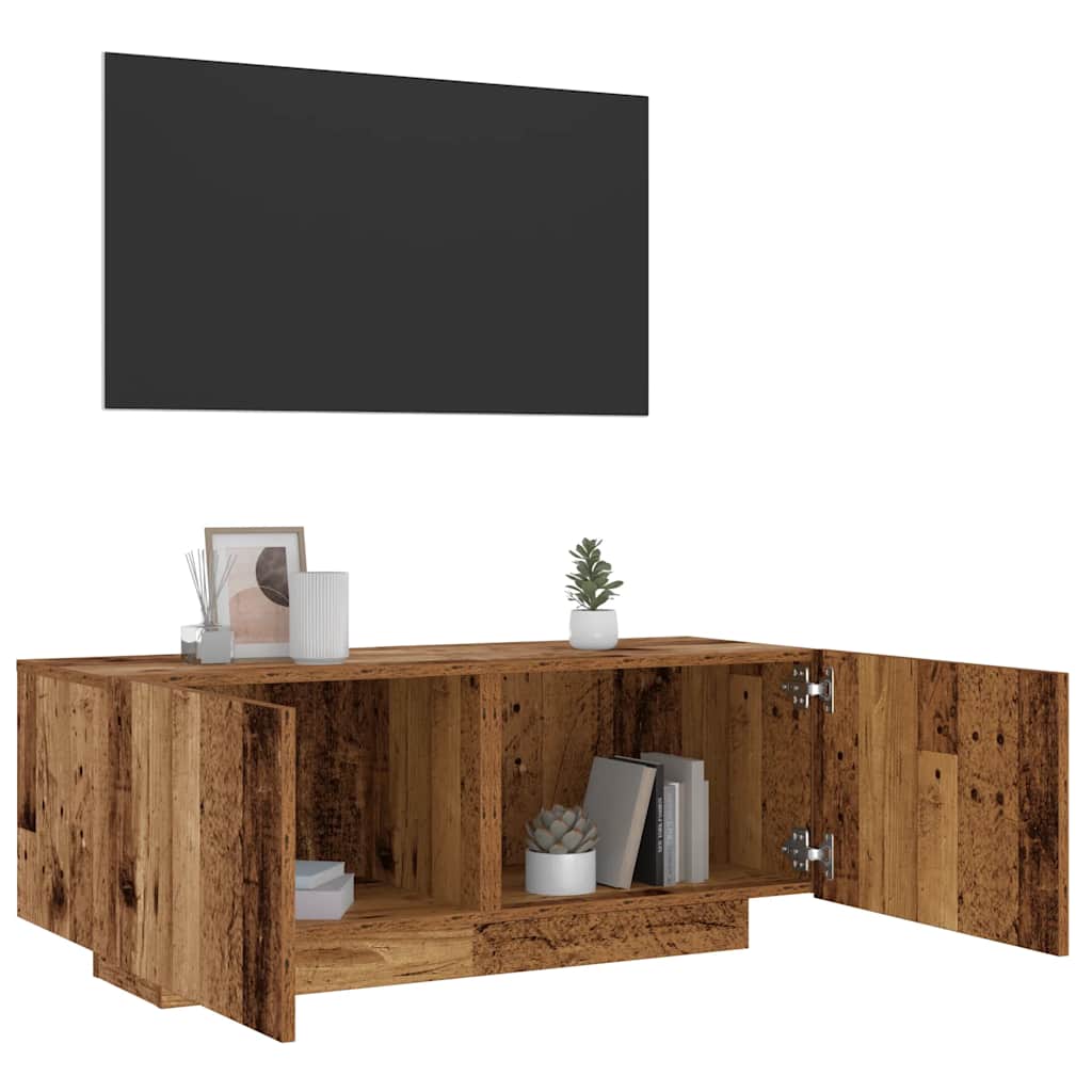 Tv-Benk Gammelt Tre 100X35X40 Cm Konstruert Tre