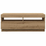 Tv-Benk Med Led-Lys Artisan Eik 100X35X40 Cm Konstruert Tre